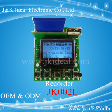 LCD voice recorder mp3 audio sound module for mixer amplifier